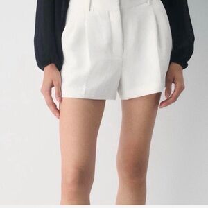 Aritzia Wilfred High Waist White Shorts